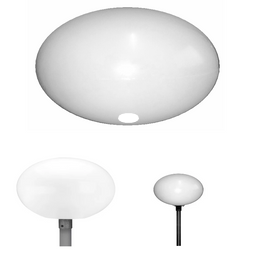Globo oval modelo OVNI para pendente ou poste